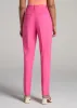 Flat Front Tapered Dress Pants for Tall Women in Cosmo Pink sold by American Tall