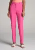 Flat Front Tapered Dress Pants for Tall Women in Cosmo Pink sold by American Tall