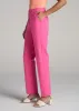 Flat Front Tapered Dress Pants for Tall Women in Cosmo Pink sold by American Tall