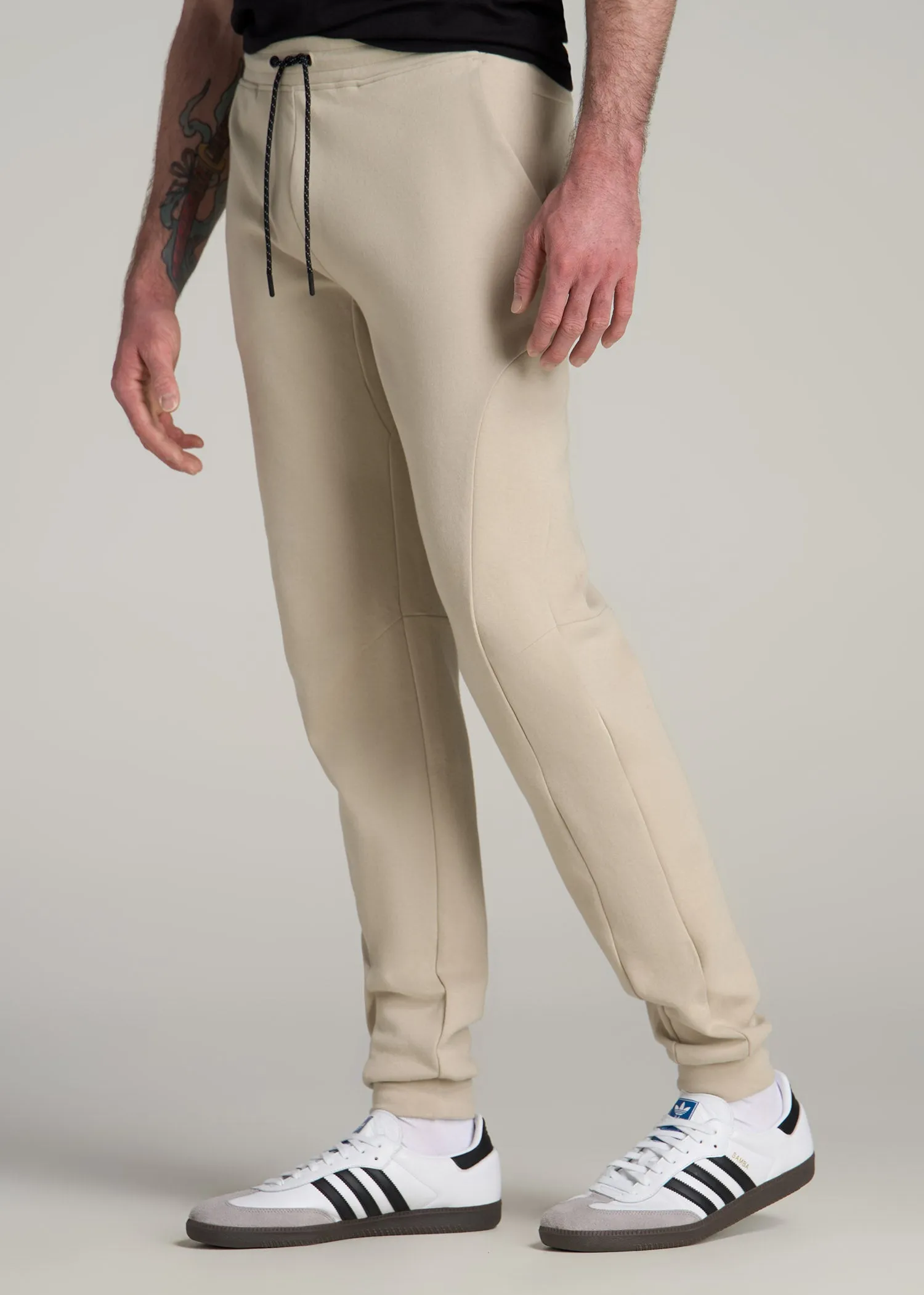 Tall Men's Utility Fleece Joggers in Stone sold by American Tall product image thumbnail 3