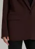 Boyfriend Fit Single-Button Blazer for Tall Women in Chestnut sold by American Tall