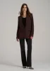 Boyfriend Fit Single-Button Blazer for Tall Women in Chestnut sold by American Tall