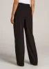 Flat Front Wide Leg Dress Pants for Tall Women in Black sold by American Tall