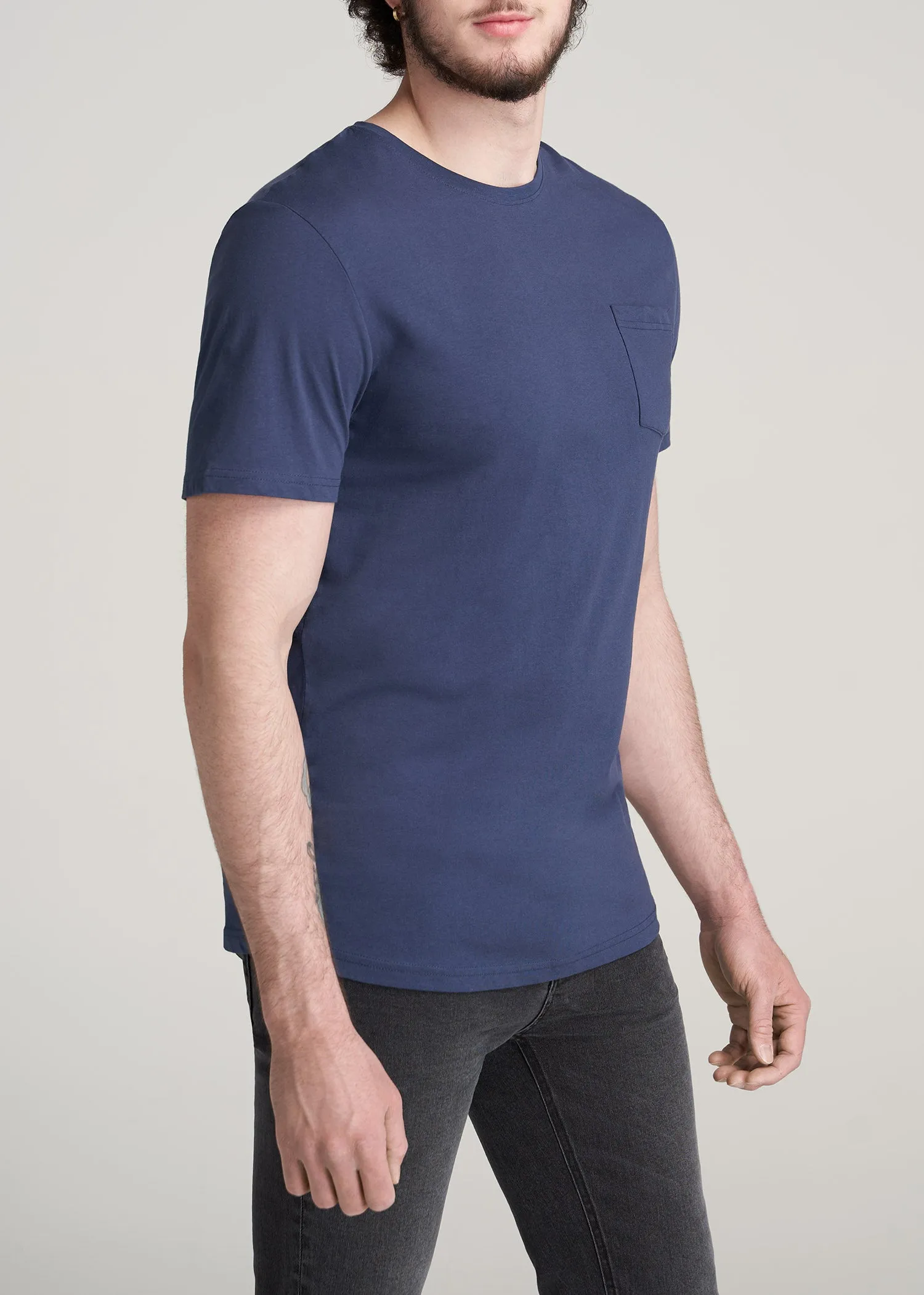 Everyday Pocket REGULAR FIT T-Shirt for Tall Men in Navy sold by American Tall product image thumbnail 3