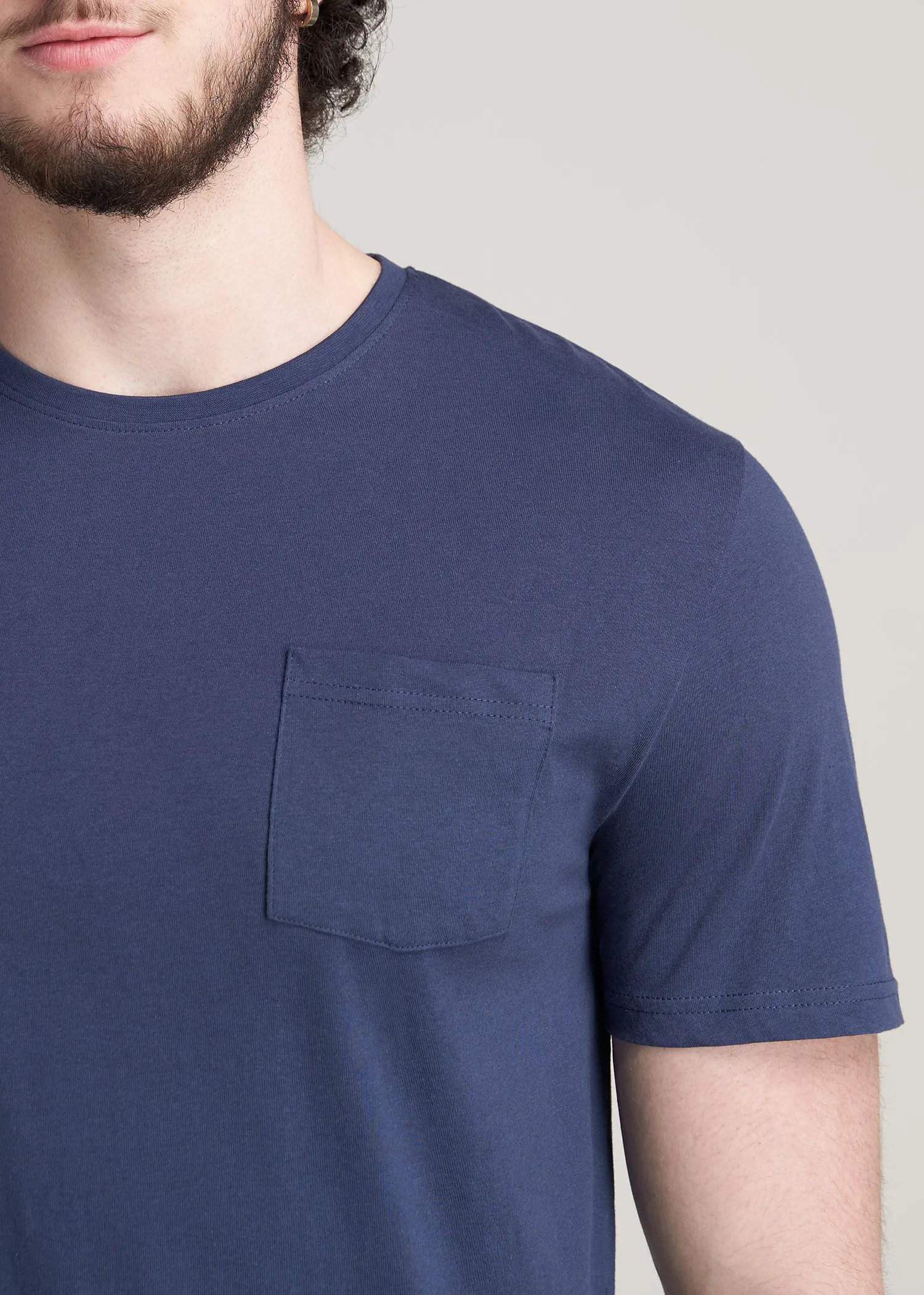 Everyday Pocket REGULAR FIT T-Shirt for Tall Men in Navy sold by American Tall product image thumbnail 2