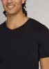 The Essential SLIM-FIT V-Neck Tee for Tall Men in Black sold by American Tall