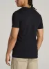 The Essential SLIM-FIT V-Neck Tee for Tall Men in Black sold by American Tall