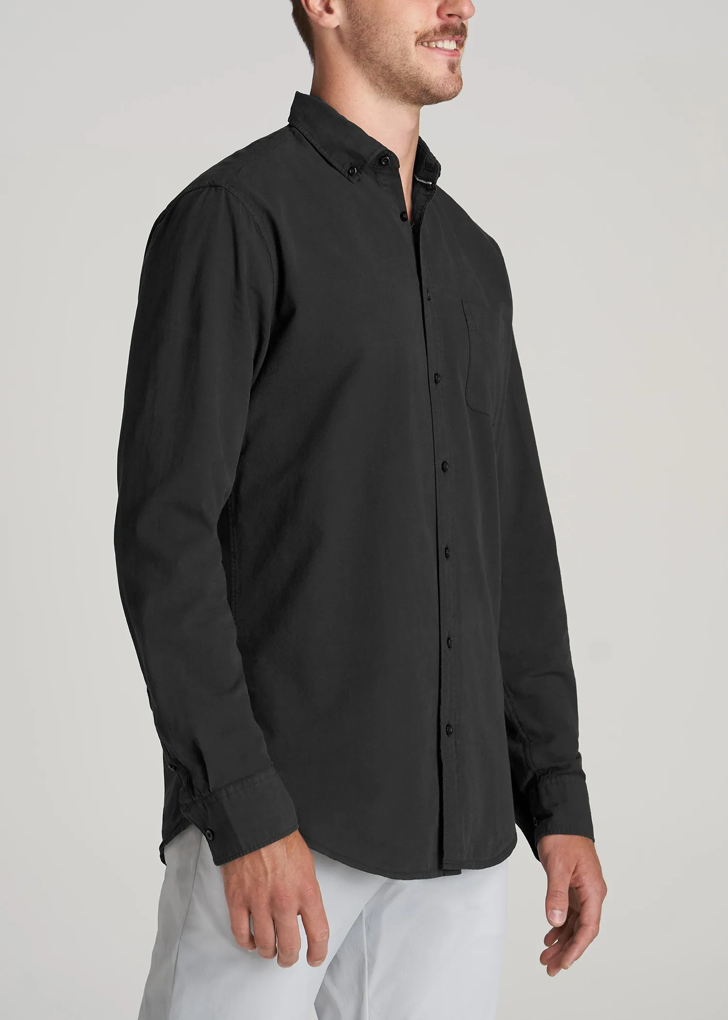 Washed Oxford Shirt for Tall Men in Black sold by American Tall product image thumbnail 3