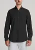 Washed Oxford Shirt for Tall Men in Black sold by American Tall