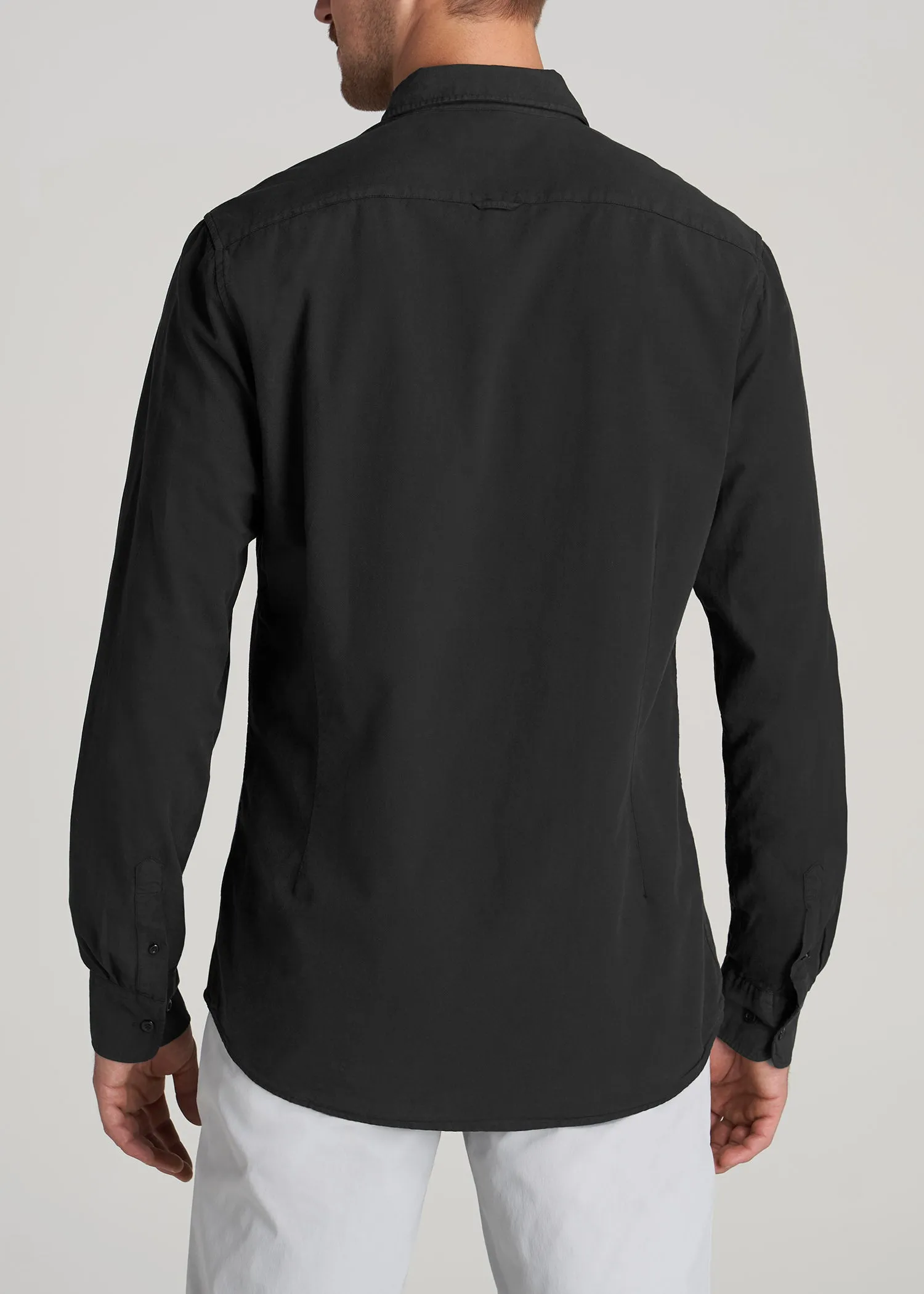 Washed Oxford Shirt for Tall Men in Black sold by American Tall product image thumbnail 4