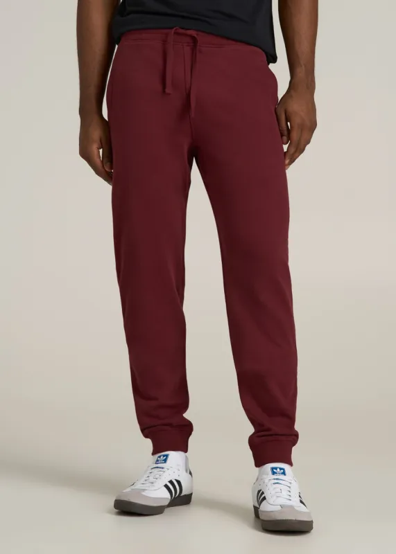 Wearever 2.0 French Terry Joggers for Tall Men in Red Ochre sold by American Tall