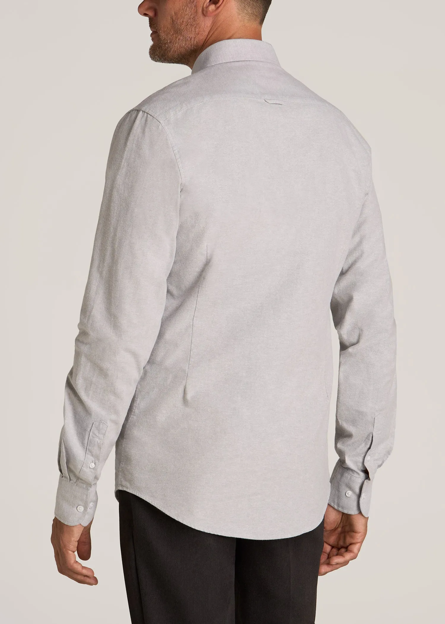 Washed Oxford Shirt for Tall Men in Silvermist sold by American Tall product image thumbnail 5