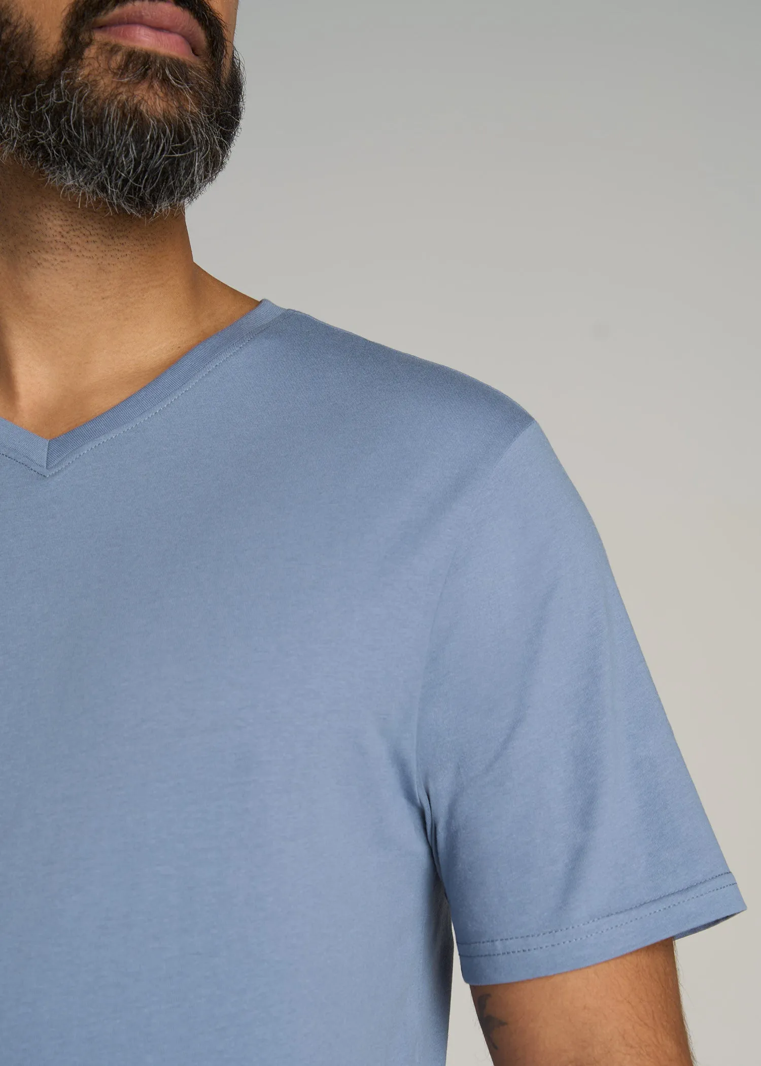 The Everyday REGULAR-FIT V-Neck Tall Men's T-Shirt in Chambray Blue sold by American Tall product image thumbnail 2
