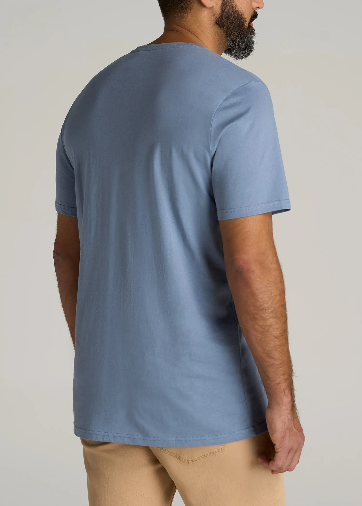 The Everyday REGULAR-FIT V-Neck Tall Men's T-Shirt in Chambray Blue sold by American Tall product image thumbnail 4