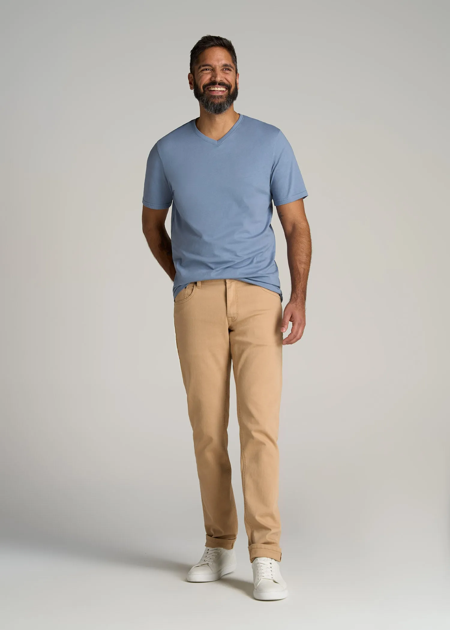 The Everyday REGULAR-FIT V-Neck Tall Men's T-Shirt in Chambray Blue sold by American Tall product image thumbnail 5