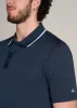 A.T. Performance Tipped Golf Polo for Tall Men in Bright Navy sold by American Tall