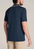 A.T. Performance Tipped Golf Polo for Tall Men in Bright Navy sold by American Tall