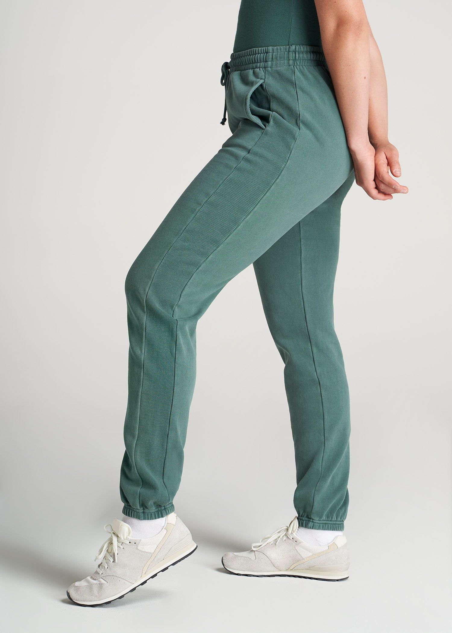 Wearever Fleece Regular Fit Women's Tall Sweatpants in Juniper Green sold by American Tall product image thumbnail 3