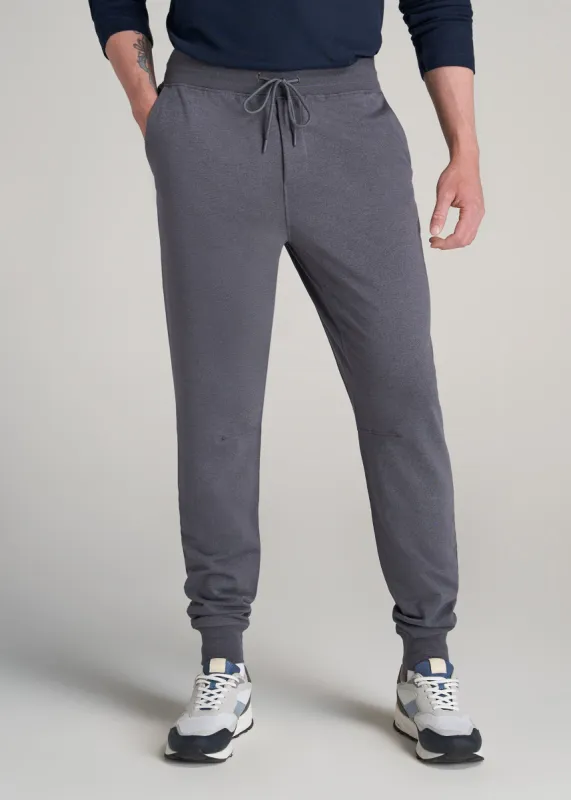 A.T. Performance Slim French Terry Joggers for Tall Men in Tech Charcoal Mix sold by American Tall