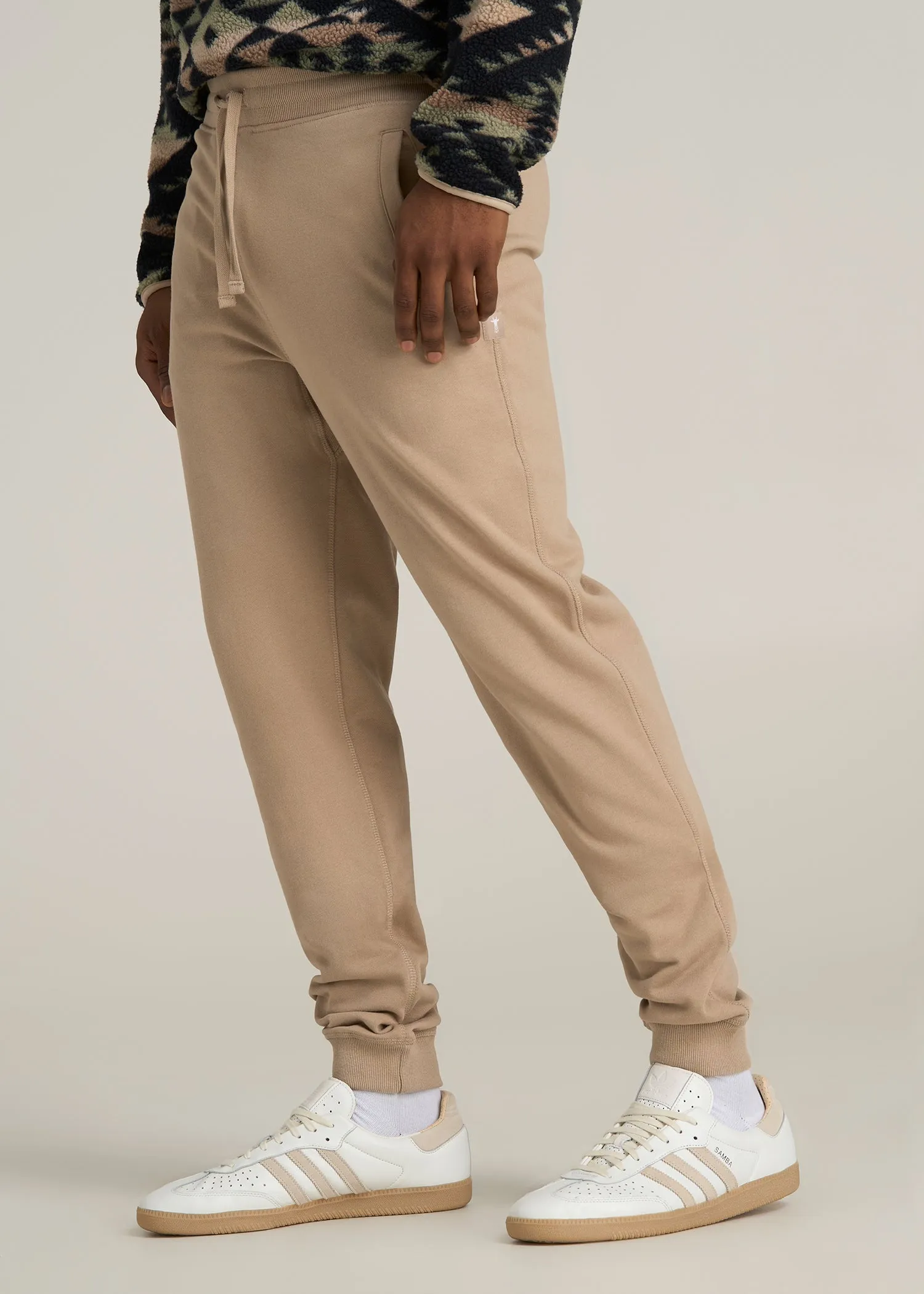Wearever 2.0 French Terry Joggers for Tall Men in Light Camel sold by American Tall product image thumbnail 3
