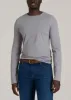 The Essential SLIM-FIT Long Sleeve Tee for Tall Men in Sustained Grey sold by American Tall