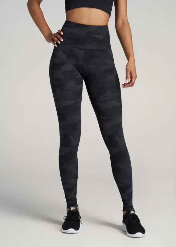 Balance High-Rise Leggings for Tall Women in Grey Camo sold by American Tall