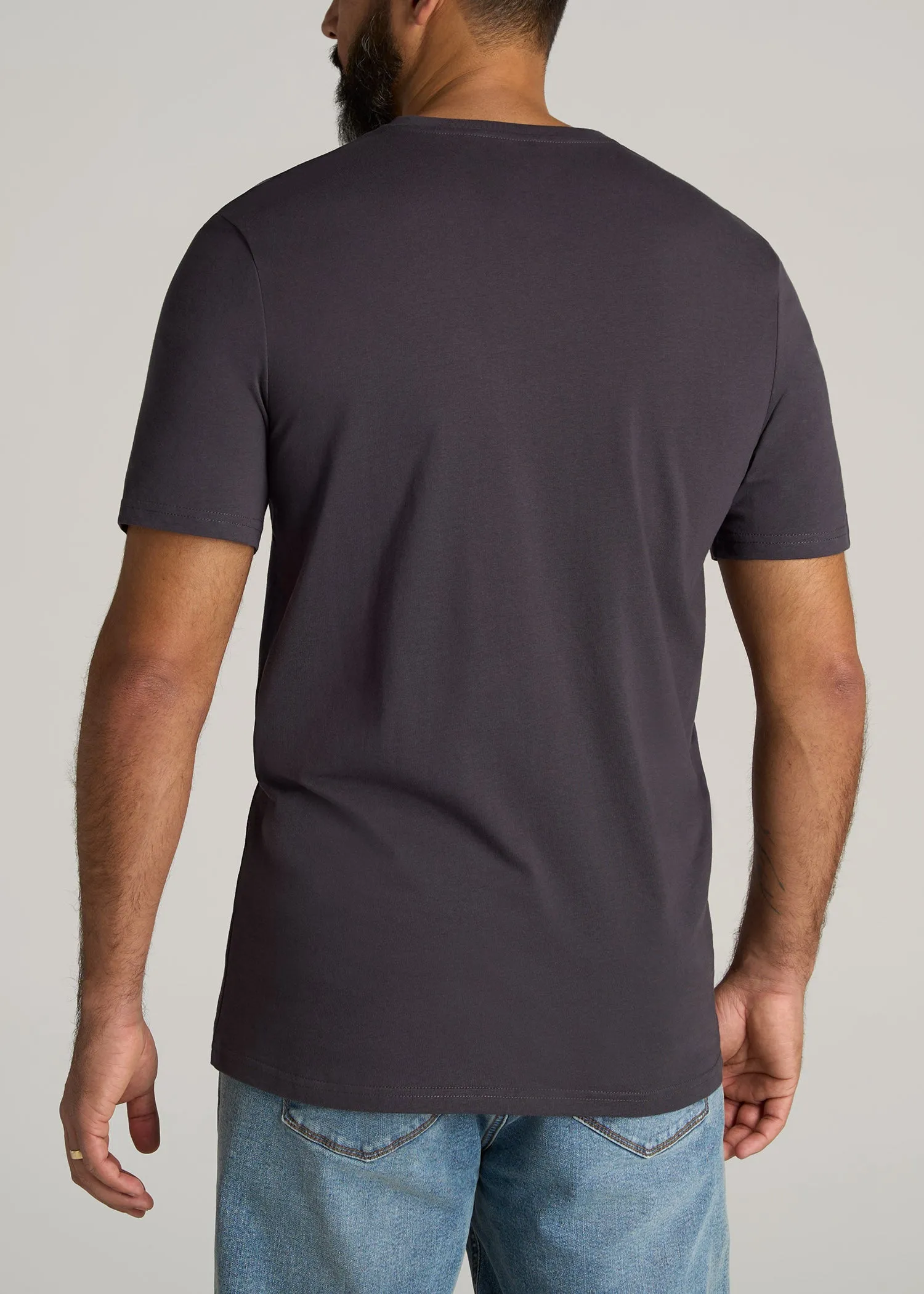 The Everyday REGULAR-FIT V-Neck Tall Men's T-Shirt in Charcoal sold by American Tall product image thumbnail 5