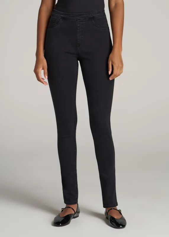 Jeggings for Tall Women in Washed Black made by American Tall