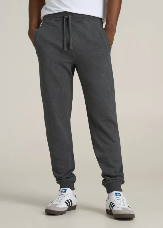 Wearever 2.0 French Terry Joggers for Tall Men in Charcoal Mix sold by American Tall