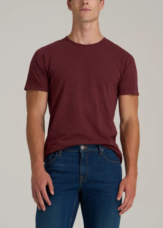 REGULAR-FIT Slub Tee in Red Ochre - Tall Men's Shirts sold by American Tall