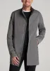 Zip Trench Coat for Tall Men in Slate Grey sold by American Tall