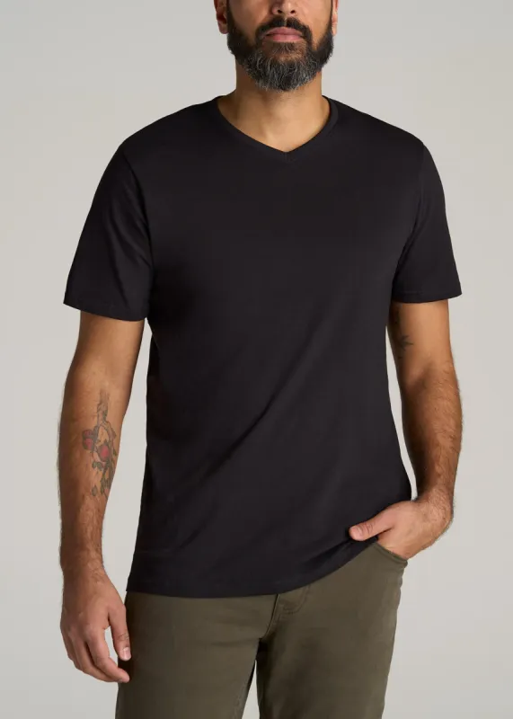 The Everyday REGULAR-FIT V-Neck Tall Men's T-Shirt in Black sold by American Tall