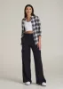 Cargo Wide Leg Dress Pants for Tall Women in Black sold by American Tall