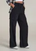 Cargo Wide Leg Dress Pants for Tall Women in Black sold by American Tall