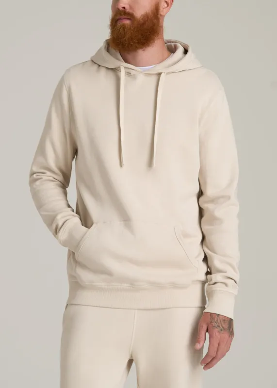 Wearever 2.0 Fleece Hoodie for Tall Men in Light Stone sold by American Tall