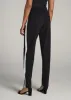 Pull On Tuxedo Stripe Pants for Tall Women in Black and White sold by American Tall