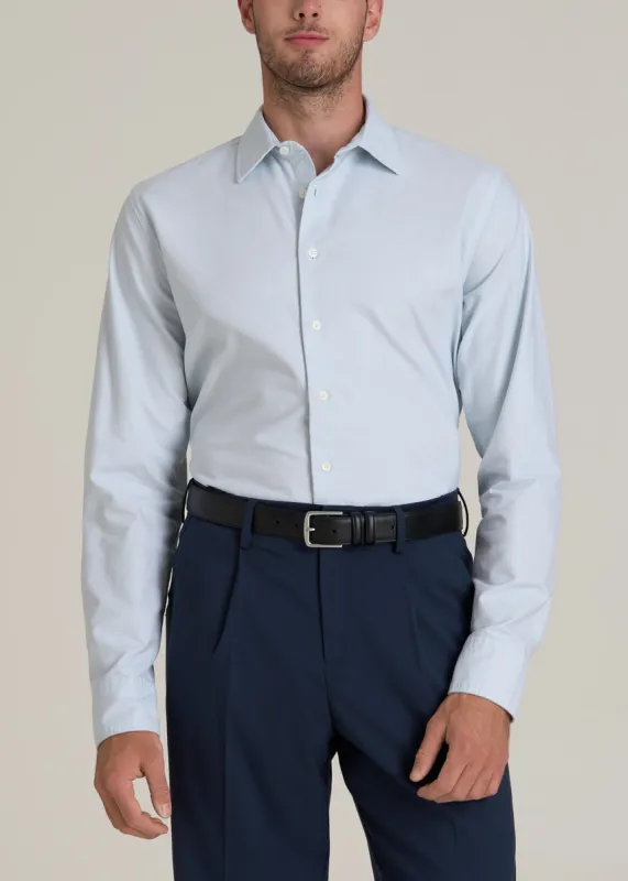 Pinpoint Oxford Shirt for Tall Men in Light Blue sold by American Tall