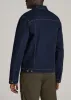 Men's Tall Denim Trucker Jacket in Raw Indigo sold by American Tall