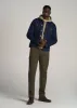 Men's Tall Denim Trucker Jacket in Raw Indigo sold by American Tall