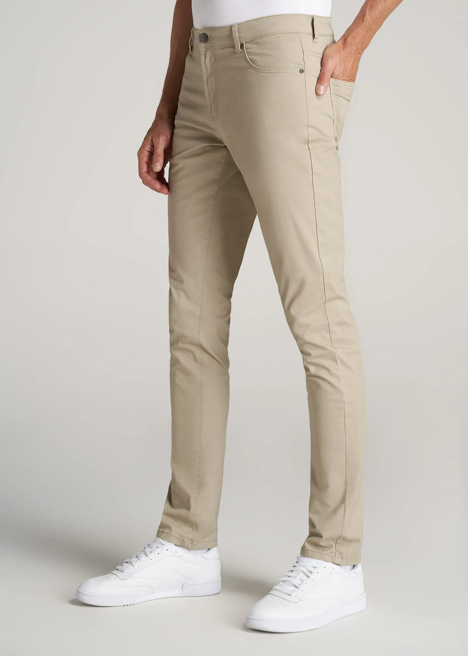 Carman TAPERED Fit Five Pocket Pants for Tall Men in Desert Khaki sold by American Tall product image thumbnail 3