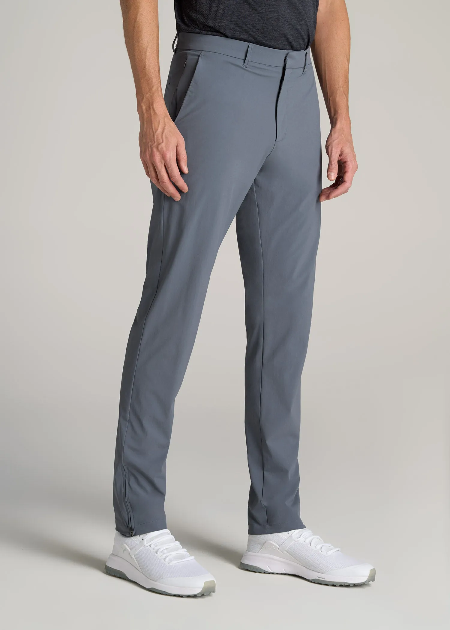 Performance TAPERED-FIT Chino Pants for Tall Men in Smoky Blue sold by American Tall product image thumbnail 3