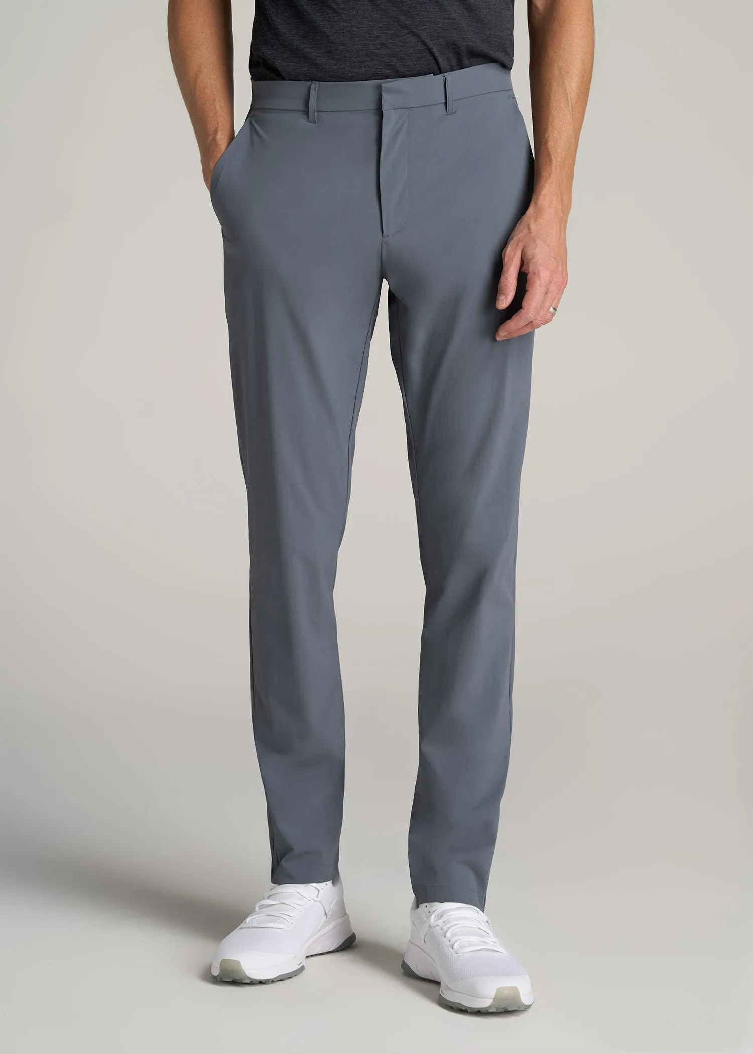 Performance TAPERED-FIT Chino Pants for Tall Men in Smoky Blue sold by American Tall