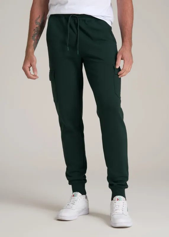 Wearever Fleece Cargo Jogger For Tall Men in Rain Forest sold by American Tall