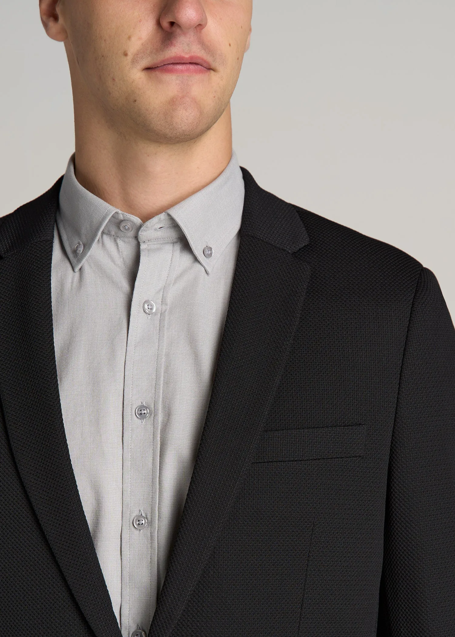 Textured Blazer for Tall Men in Black sold by American Tall product image thumbnail 2