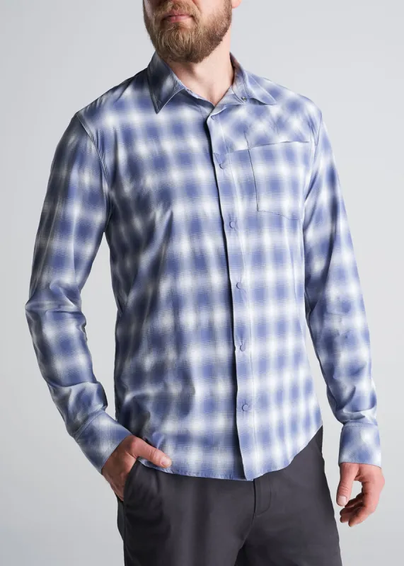 Ultra Lightweight Snap-Front Shirt for Tall Men in Open Sky sold by American Tall