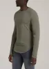Slub Long Sleeve Scoop Tall Men's Tee in Camper Green sold by American Tall