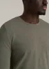 Slub Long Sleeve Scoop Tall Men's Tee in Camper Green sold by American Tall