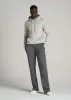 Wearever Fleece Open-Bottom Sweatpants for Tall Men in Charcoal Mix sold by American Tall