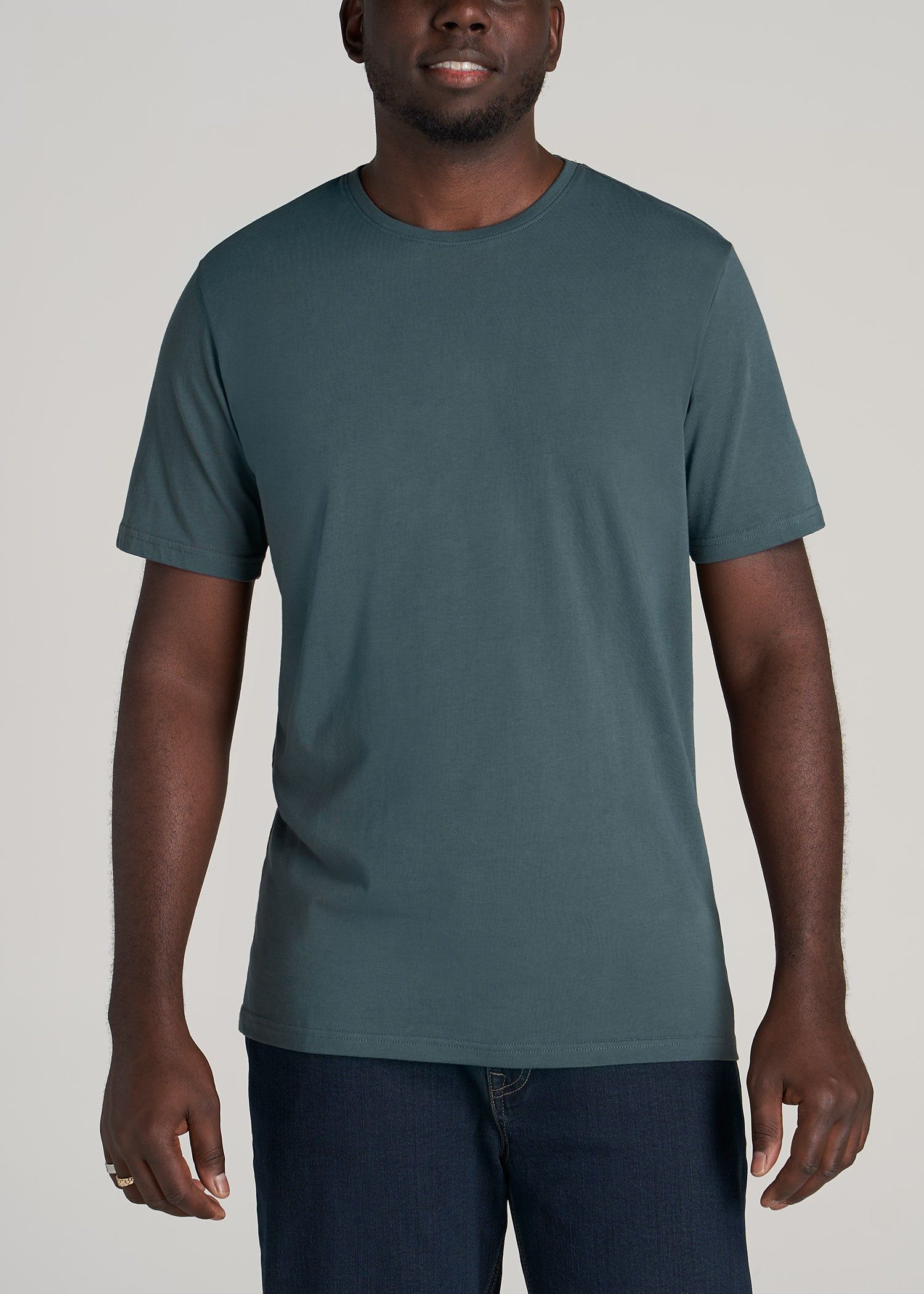 The Everyday REGULAR-FIT Crewneck Tall Men's T-Shirt in Dark Cyan sold by American Tall