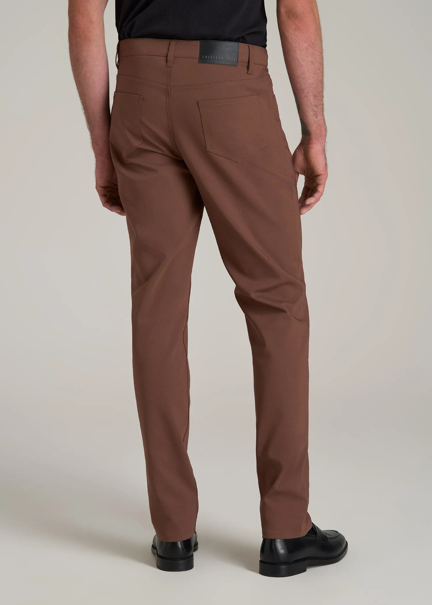 365 Stretch 5-Pocket TAPERED Pants for Tall Men in Otter Brown sold by American Tall product image thumbnail 5